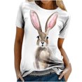 thumbnail image 1 of Tops de moda para mujer, divertidas camisetas informales holgadas con estampado, blusa, camisa estampada Fridja bn2011, 1 of 9