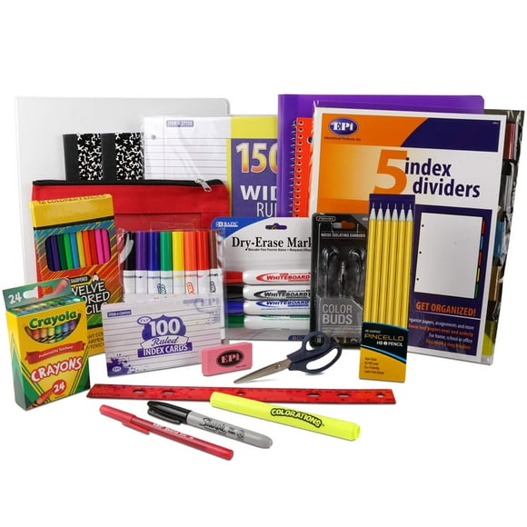 EPI Kit de Fournitures Scolaires Essentielles pour Élèves de 4e et 5e Année