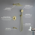 thumbnail image 2 of Kibi Circular Pressure Balanced 3-Function Shower System with Rough-In Valve, 2 of 3