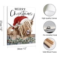 thumbnail image 3 of Christmas Highland Cow Wall Decor:Merry Christmas Canvas Wall Art Cow Pictures Farm Animal Prints Xmas Holiday Decorations Farmhouse Country Wall Hangings Paintings for Living Room 12x15 Inch, 3 of 6