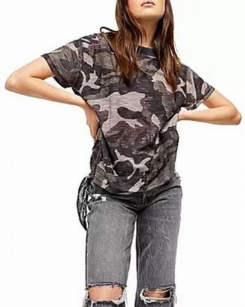 Free People Womens Knit Top Brown 