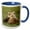Blue/White, variant on 3drose, Young Coastal Grizzly Cub Leans on Its Mother. Lake Clark Np, Alaska., 11oz Magic Transforming Mug
