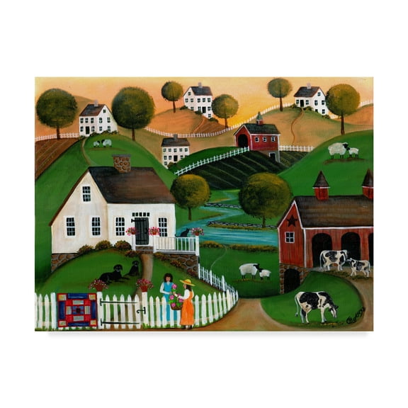 Trademark Fine Art 'Flower Lady Dairy Farm' Canvas Art by Cheryl Bartley