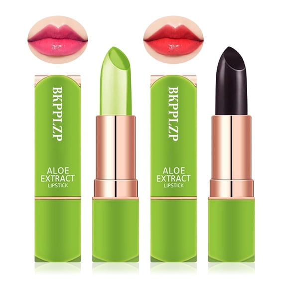 Paquete de 2 barras de labios de gelatina de flores de cristal, barra de labios mágica que cambia de color, brillo de labios que cambia de color con temperatura clara, bálsamo labial de larga duración