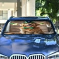 thumbnail image 4 of Qxltty St Patricks Golden Retriever Car Windshield Sunshades Foldable UV Rays Sun Visor Protector Keep Your Vehicle Cool 53×23.5in, 4 of 8