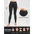 thumbnail image 6 of baleaf Womens Fleece Lined Leggings with 5 Pockets 27'' Thermal Black S, 6 of 7