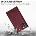 thumbnail image 6 of TECH CIRCLE For iPhone 15 Pro Max Wallet Case, PU Leather Crossbag Lager Capacity Purse Zipper Pocket Card Slot Case Flip Stand Cover with Wrist/Shoulder Strap For Apple iPhone 15 Pro Max,Winered, 6 of 8