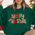 thumbnail image 6 of Christmas Trees Sweatshirt for Women Merry and Bright Christmas Shirts Xmas Holiday Party Long Sleeve Pullover Tops, 6 of 7