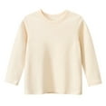 thumbnail image 2 of Otqutp 1-9 Years Toddler Baby Boy Girl Basic Solid Plain Organic Cotton T Shirts Long Sleeve Tops Long Sleeve Tee Shirt Girls Clothes(J,2-3 Years), 2 of 4