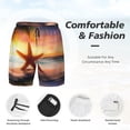 thumbnail image 5 of Xecao Starfish Sunset Sea Beach for Men's Swimming Trunks Swim Trunks Quick Dry Swim Shorts with Mesh Lining Funny Swimwear Bathing Suits, 5 of 9