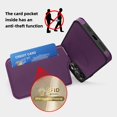 thumbnail image 2 of For iPhone 15 Pro Case,Puffer Adjustable Stand Compatible with Magsafe Soft Puffy Quilted Leather Full Body Shockproof Protective Phone Case,Purple, 2 of 8