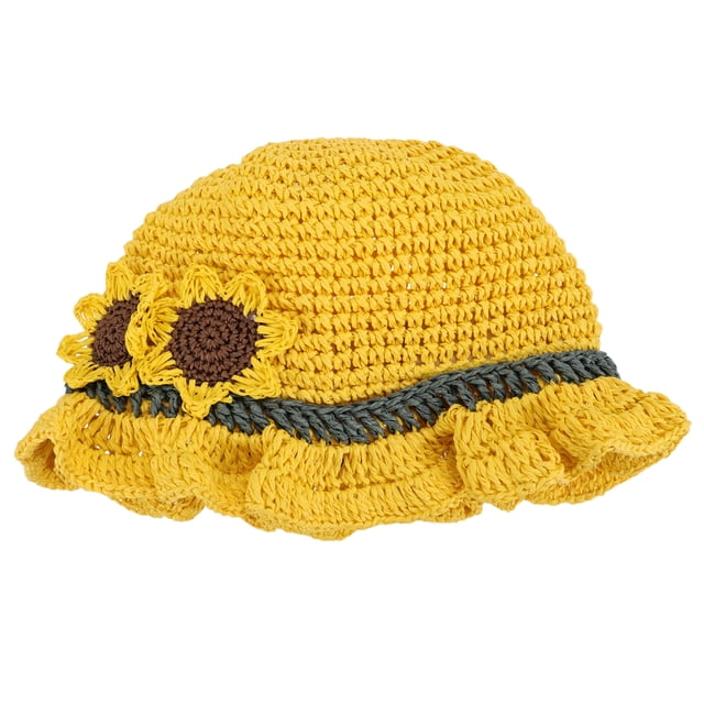 1 unid niños pajizo tejido girasol playa sombrero sol sombrero sol protección tapa niño sombrero
