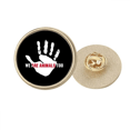 thumbnail image 1 of We Are Animals Too Protect Earth Round Metal Golden Pin Brooch Clip, 1 of 3