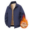 thumbnail image 5 of MYAOYI Mens Classic Full Zip Bomber Jacket Ribbed Trim Casual Daily Wear, 5 of 8