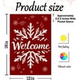 thumbnail image 2 of Christmas Winter Welcome Garden Flag,Snowflake Yard Flags,12x18 Inch Double Sided Burlap, for Outdoor Outside Holiday Xmas Party Decoration, 2 of 6