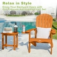 thumbnail image 6 of Y&M Adirondack Chair, Orange Fire Pit Chairs, Outdoor Patio Chairs with Cup Holder, Weather Resistant HDPE Wooden Textured Patio Chairs, Perfect for Garden, Lawn, Deck, or Poolside, 6 of 7