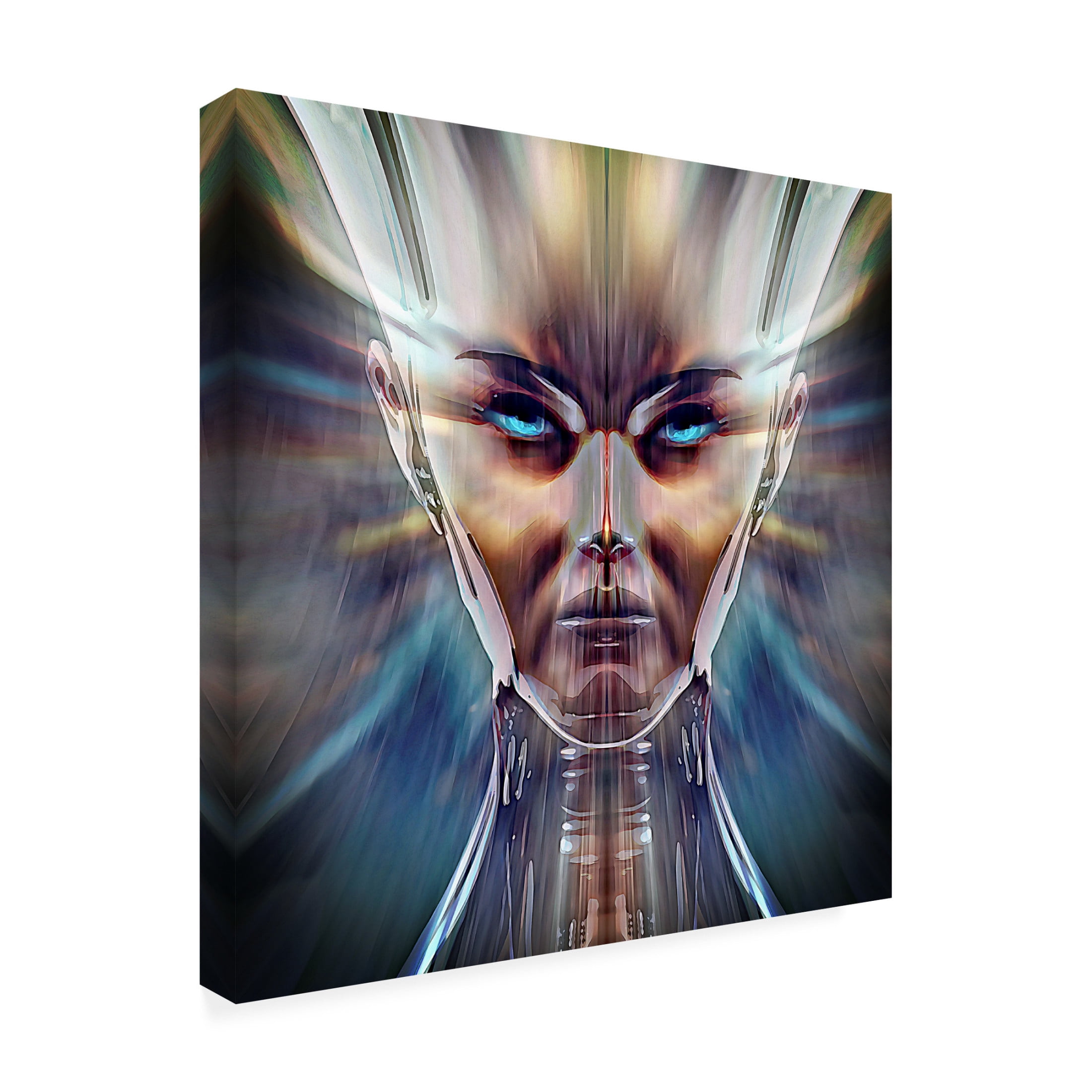 Canvas Wall Art - David Manlove 'Nefertiti 2' Wall Art for Living Room, Bedroom, or Office Décor by Trademark Fine Art - 18 x 18 Inches