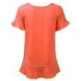 thumbnail image 3 of Doublju Women's Short Sleeves Flare Tunic Tops for Leggings Flowy Shirt with Plus Size, 3 of 4