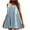 Light Blue, variant on Mini Dresses for Women Solid Silm Camis Sleeveless V-Neck Beach Dress,Gray,M