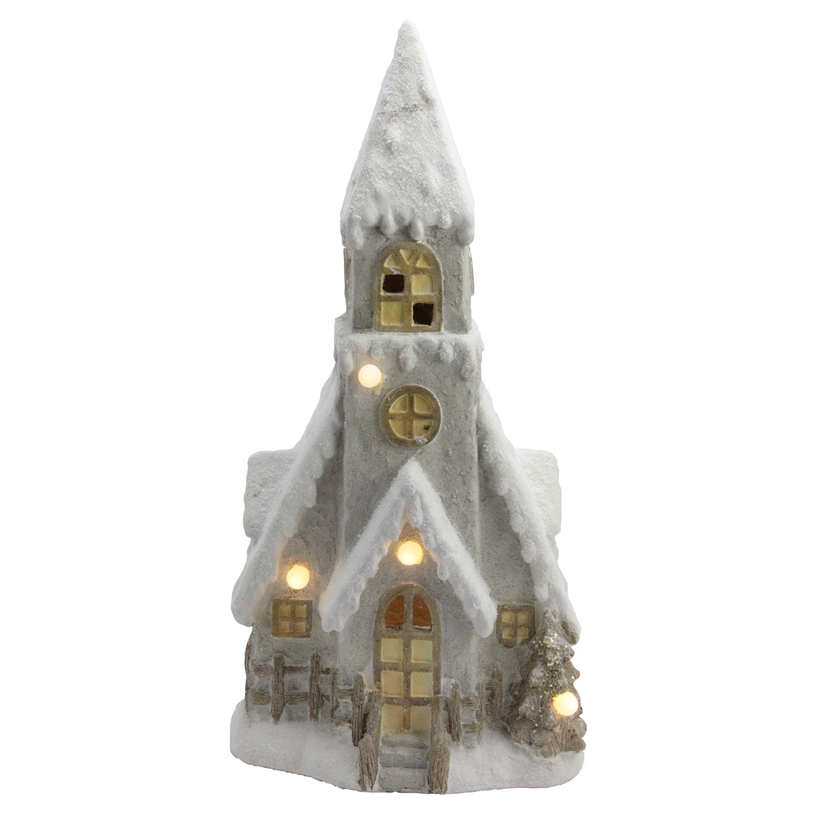 Northlight 24 in. LED Lighted Musical Snowy House with Tower Christmas