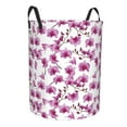 thumbnail image 2 of Balery Orchids Flowers Round Laundry Basket with Handles Waterproof Freestanding Laundry Hamper for Clothes Toys in the Dorm and Family-Small, 2 of 8