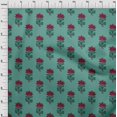 thumbnail image 3 of oneOone Organic Cotton Poplin Twill Fabric Leaves & Floral Block Fabric Prints By Yard 42 Inch Wide, 3 of 4