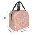 thumbnail image 5 of Blush Pink Ditsy Floral Lunch Bag Thick Aluminum Foil Cooler Tote for Women Work Picnic Gift, 5 of 7