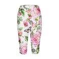 thumbnail image 4 of LEBONYARD Women's Shorts with a Modern Twist,Women's Summer High Waisted Printing Capris Matching Slim Fitting Yoga Gym Pants Multicolor L, 4 of 5