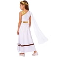 thumbnail image 2 of Miaeowve Kids Girls Grecian Athena Outfit Roman Princess Toga Dress with Gold Leaf Headband White 16, 2 of 6