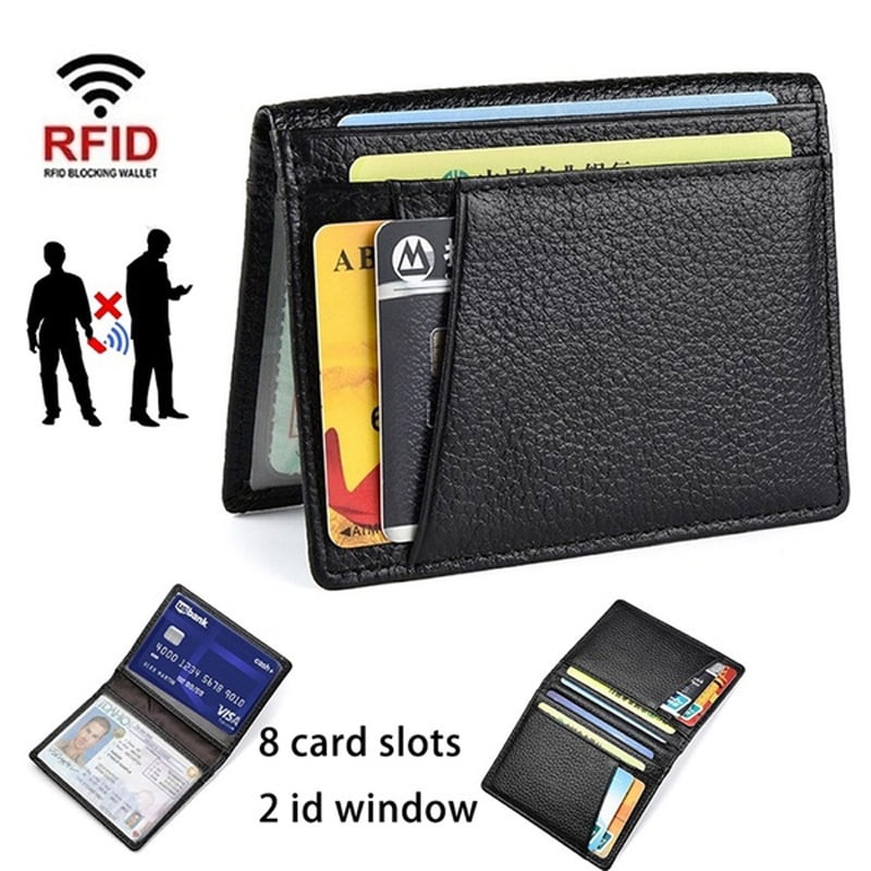 Ultra Slim Front Pocket Wallet Bifold Mens Wallet With 8 Card Slots ...