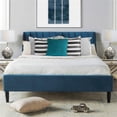 thumbnail image 3 of Sandy Wilson Home Aspen Tufted Headboard Platform Bed Queen Satin Teal Velvet, 3 of 11