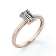 thumbnail image 4 of JeenMata 1.5 Carat Emerald Cut Moissanite - Prong Setting - Solitaire Promise Ring - 18K Rose Gold Plating Over Silver, 4 of 7