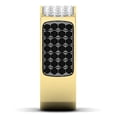 thumbnail image 4 of 1.55 Carat (ctw) 14K Gold Round Black & White Diamond Men's Micro Pave Fashion Ring 1 1/2 CT, 4 of 4