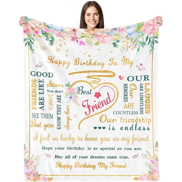 LHSHID Birthday Gifts Blanket Flannel Soft and Comfortable Anti static Bed Sofa Blanket 60x80in