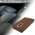 thumbnail image 2 of Car Center Console Cover Car Armrest Cover with Tissue Box 12.6"x6.69"x1.97" Brown Nappa Leather, 2 of 7