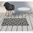 thumbnail image 4 of HomeRoots 506997 3 x 5 ft. Black Geometric Stain Resistant Indoor & Outdoor Rectangle Area Rug, 4 of 5
