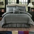 thumbnail image 2 of Luxurious 10 Piece Comforter Set Plaid Design Bed In A bag White California King 10 Pieces or More, 2 of 5
