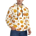 thumbnail image 2 of Fotbe Men's Hoodie with Pumpkin Maple Leaves Pattern - Kangaroo Pocket Pullover Hooded Sweatshirt, Perfect for Daily Wear, Travel, and Home-Large, 2 of 7