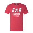 thumbnail image 2 of Wild Bobby, Dad I Love You 3000 Endgame Superhero Gift Idea, Father's Day, Men Premium Tri Blend Tee, Vintage Red, Medium, 2 of 4