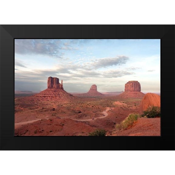 Highsmith, Carol 14x11 Black Modern Framed Museum Art Print Titled - Monument Valley-Arizona-on Navajo lands east of the Grand Canyon