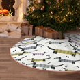 thumbnail image 5 of Sikiie Dachshund Dog Puppy Nativity Christmas Tree Skirt, Jesus Christian Winter Holiday Tree Mat Decoration(30-48IN)48", 5 of 6