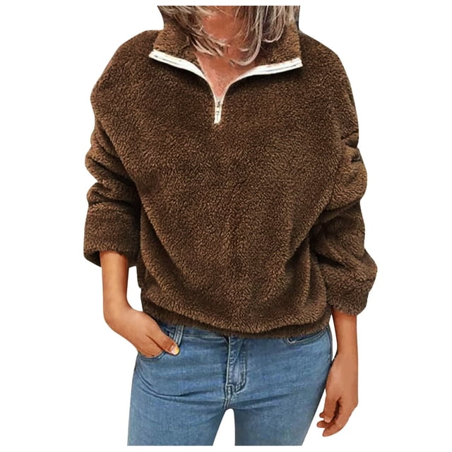 Yuyuzo Plus Size Hoodies for Women Long Sleeve Drawstring V Neck Loose Fitted Fall Pullover Tops