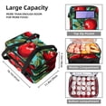 thumbnail image 3 of Fruit Double Layered Insulated Lunch Bag with Two Compartments, Large Capacity, Hand Carry, 7.1x11.4x16.1 Inches, Refrigerated Meal Bag, 3 of 6