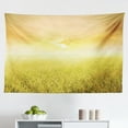 thumbnail image 1 of Yellow Tapestry, Flower Tree Branches Bloom Blossoming in Spring Garden Sun Rays Nature Theme Home, Fabric Wall Hanging Decor for Bedroom Living Room Dorm, 2 Sizes, Yellow Brown, by Ambesonne, 1 of 1