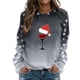 thumbnail image 1 of Gibobby Sudaderas para mujer Sudadera con cuello redondo y estampado navideño para mujer, ajustado con cuello redondo, sudadera informal de manga larga(Gris,CH), 1 of 4