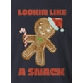 thumbnail image 2 of 9 Crowns Tees Unisex Holiday X-Mas Christmas Funny T-shirts (Large, SnackLookin-Navy), 2 of 3