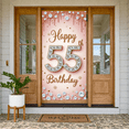 thumbnail image 6 of Studded Happy 55th Birthday Banner Golden Sparkle 55th Birthday Display Pink Background Glitter Design Decor Backdrop for 55th Birthday Party Adult Celebration Photo Backdrop, 6 of 9