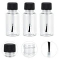 thumbnail image 1 of 4 botellas vacías de esmalte de uñas recargables de 0.7 fl oz, contenedores de botellas de esmalte de uñas de vidrio transparente con tapa de cepillo para esmalte de uñas, 1 of 5
