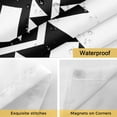 thumbnail image 4 of No Hook Shower Curtain with Snap in Liner, Black Aztec Ethnic Style Waterproof Bath Curtain Double Layers with See Through Top Window, Tribal Abstract Art Hotel Shower Curtains 48x72in, 4 of 9