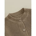 thumbnail image 6 of Wassery Baby Girls Knitted Cardigan Sweater 3M 6M 12M 18M Toddler Girls Long Sleeve Button Closure Knitted Tops Casual Warm Autumn Winter Clothes for Infant Girls, 6 of 8